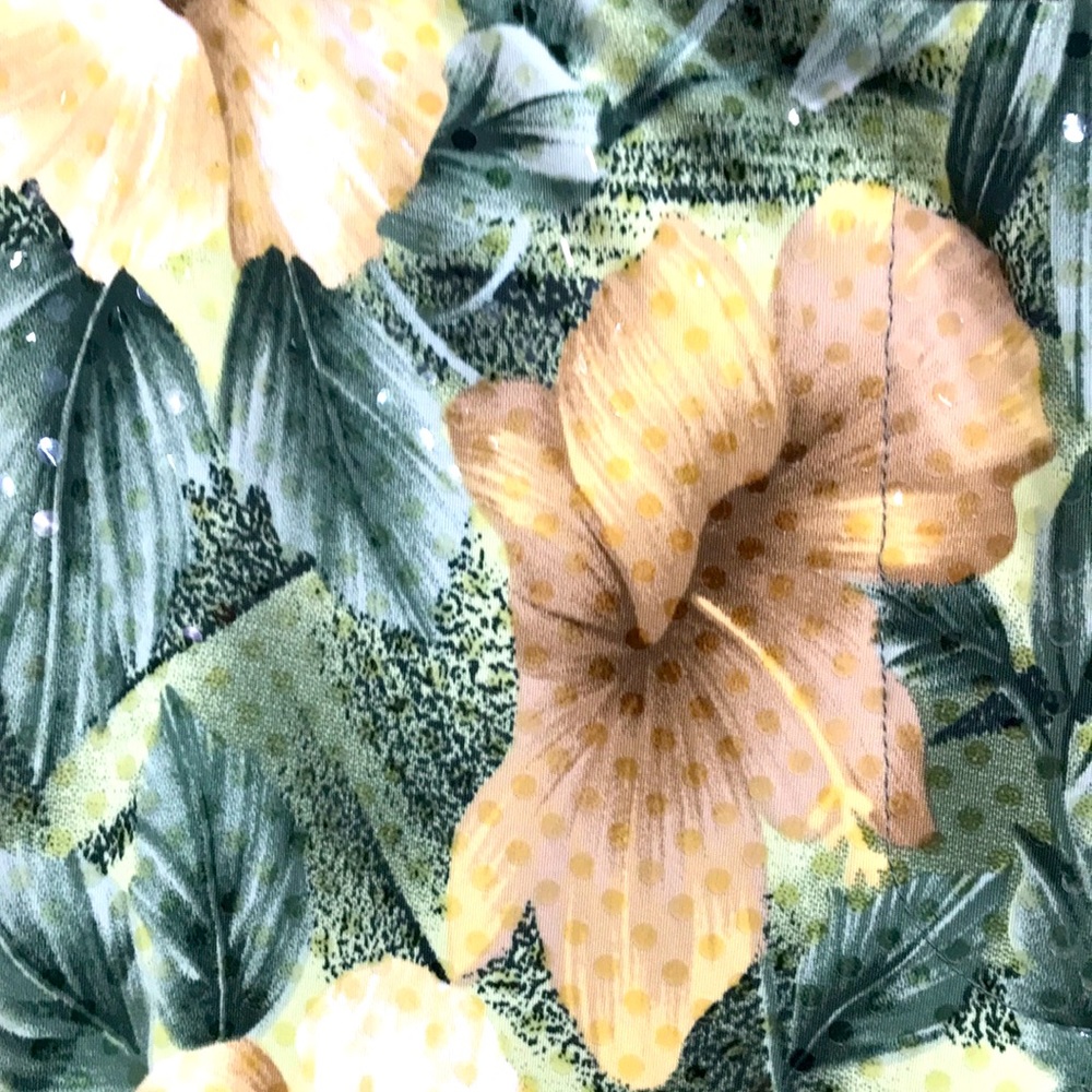 Cache Vintage Sequined Pants With Hibiscus Design… - image 3